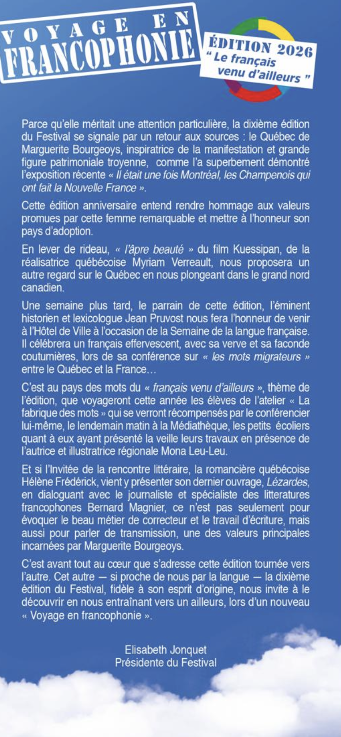 Dépliant 2026 Edito